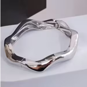Silver Organic Wave Bracelet