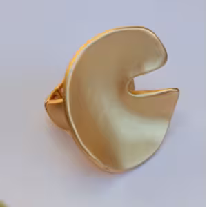 Gold Cutout Disc Ring