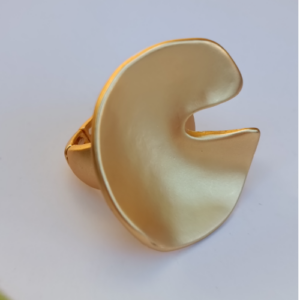Gold Cutout Disc Ring