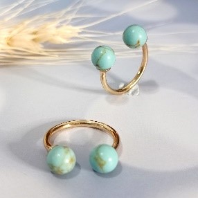 Turquoise Double Stone Ring