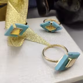 Azure Square Ring