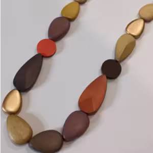 Teal Blue Disc Necklace