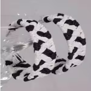 Black Speckled Hoop Earrings