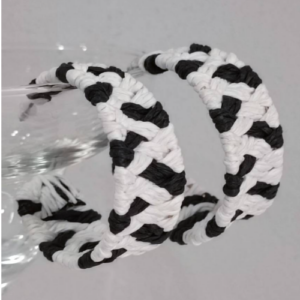 Black Speckled Hoop Earrings