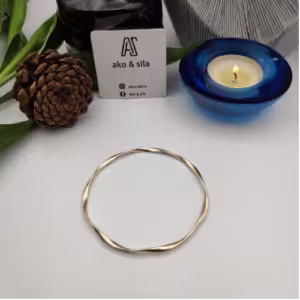 Gold Twisted Bangle Bracelet