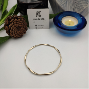 Golden Twisted Bangle Bracelet