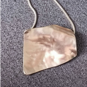 Champagne Marbled Trapeze Necklace