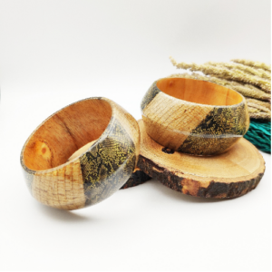Natural Wood Bangle Bracelet