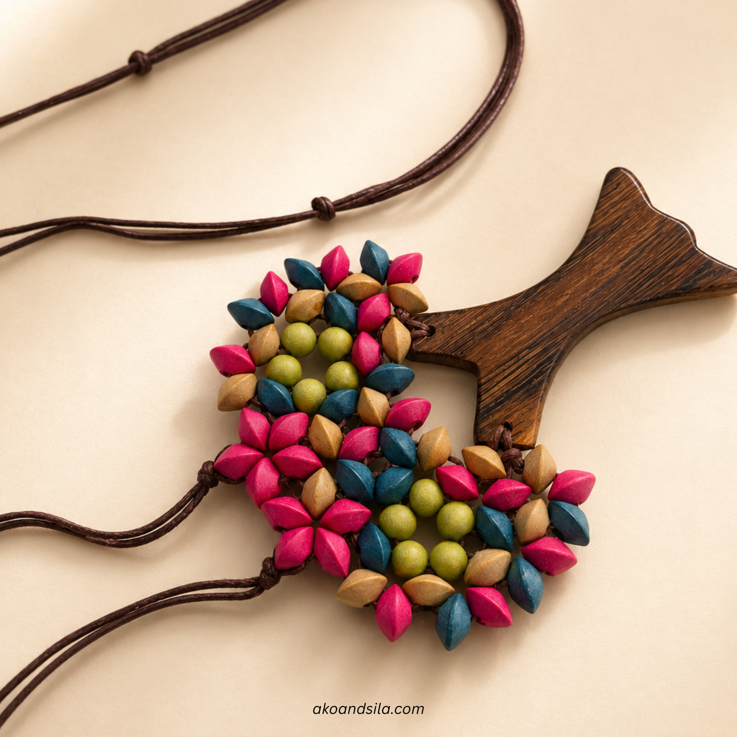 Fuchsia Tree Pendant Necklace - Image 3