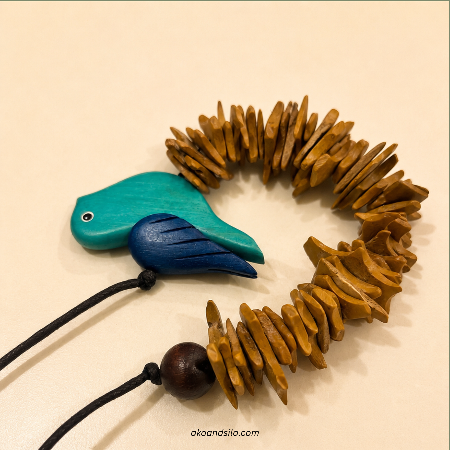 Aqua Bird Chip Necklace - Image 4