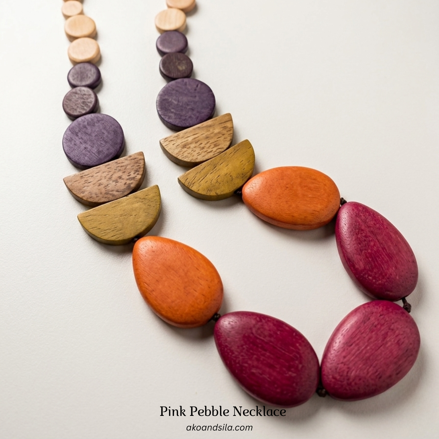 Pink Pebble Necklace - Image 3