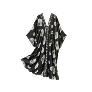 Coal Abstract Print Free Size Dress