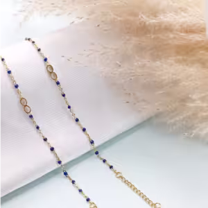 Navy Infinity Bead Bracelet