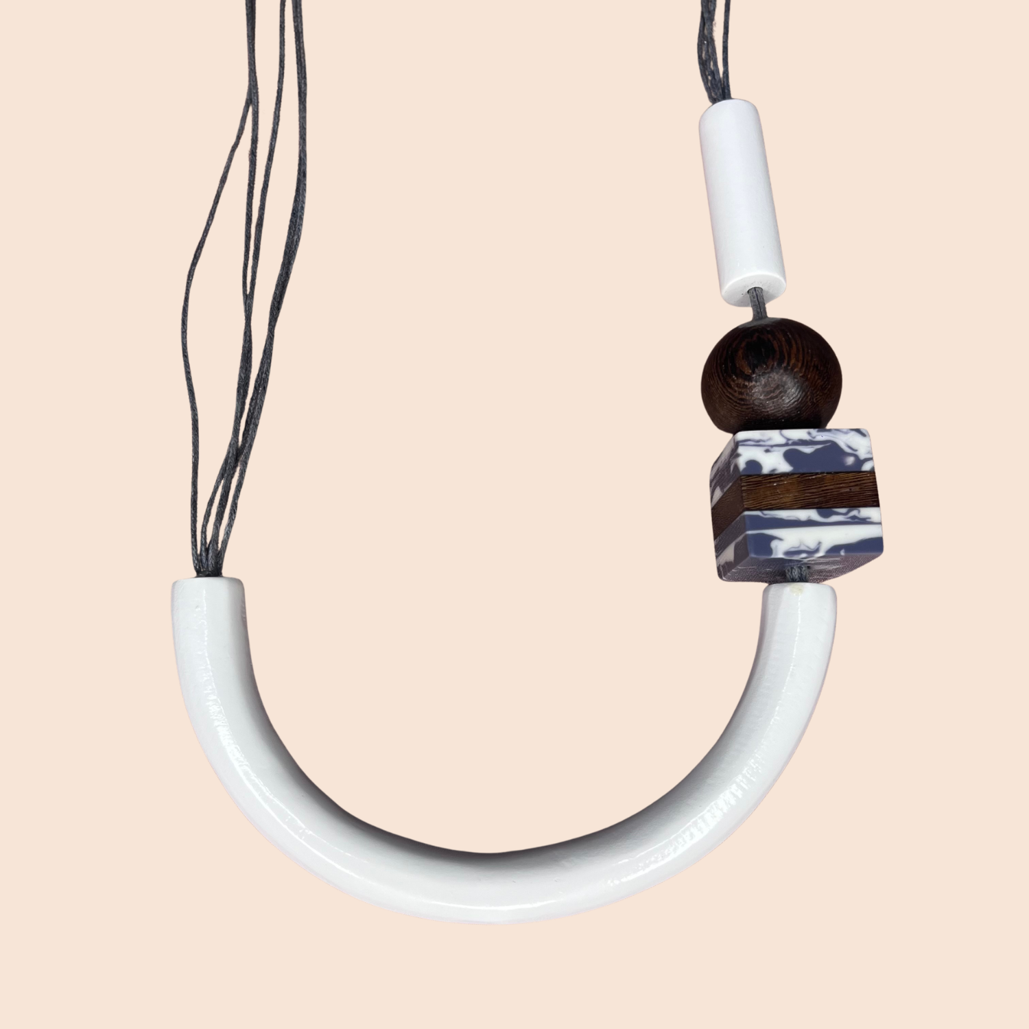 Crescent Wood Necklace - Image 3