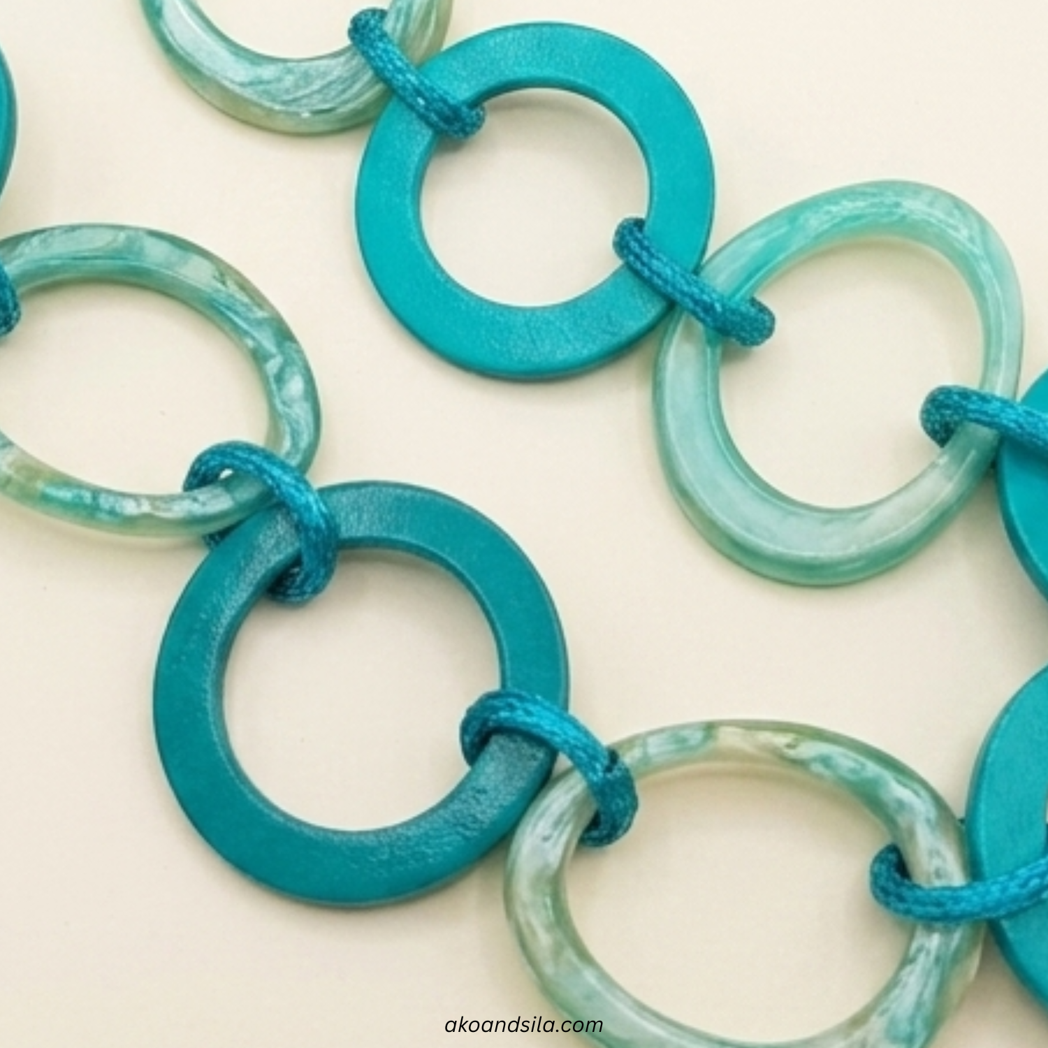 Aqua Link Necklace - Image 3