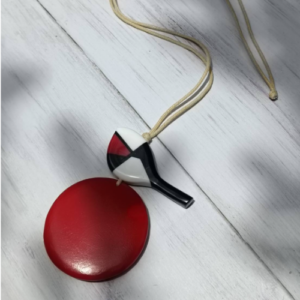 Circle Tassel Wood Necklace