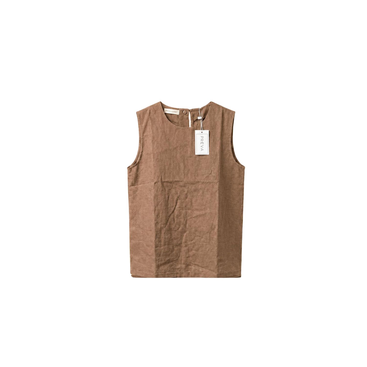 Brown Sleeveless Free Size Shirt