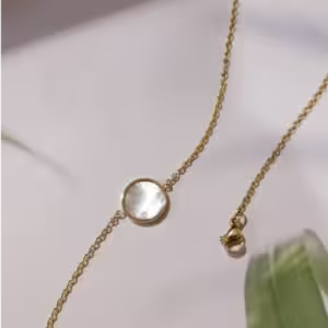 Gold Pearl Chain Bracelet