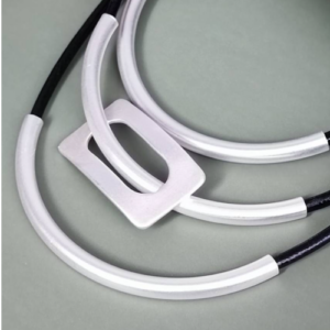 White Enamel Link Necklace