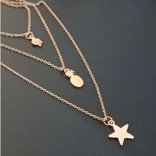 Gold Layered Star Charm Necklace