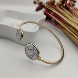 White Stone Bangle Bracelet