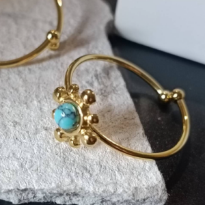 Turquoise Floral Ring