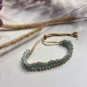 Light Blue Acrylic Cuff Bracelet