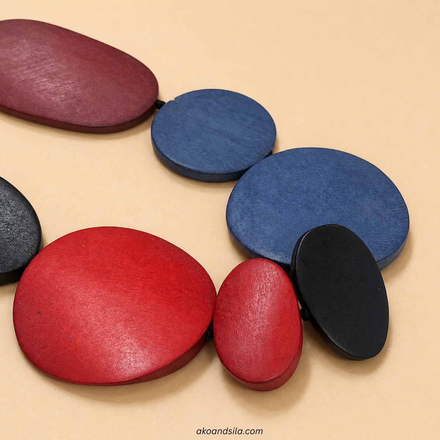 Berry Blue Pebble Necklace - Image 4