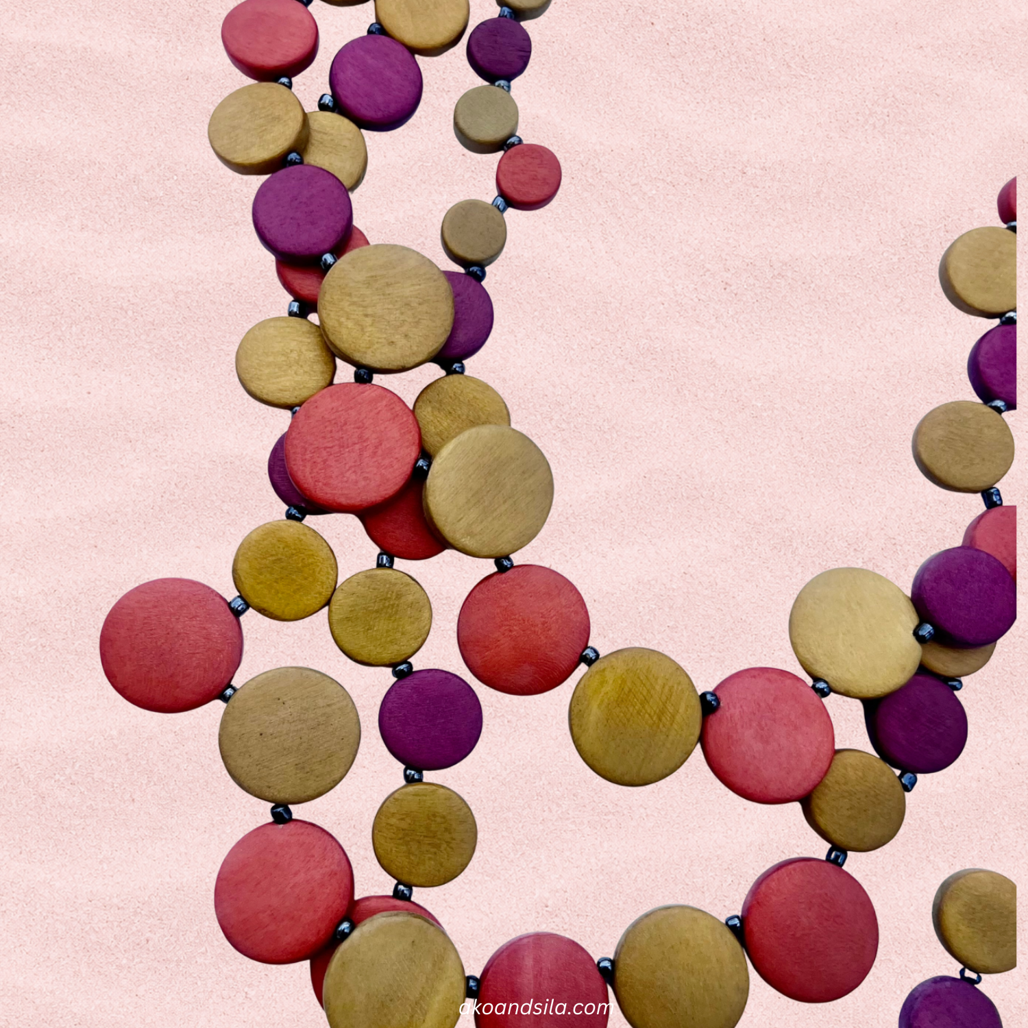 Pastel Disc Layer Necklace - Image 4