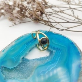 Black Stone Orbit Ring