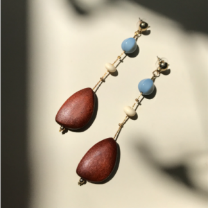 Wooden Teardrop Earrings