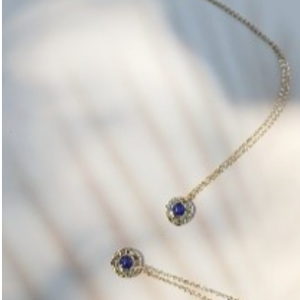 Blue Stone Pendant Necklace