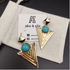 Turquoise Chevron Earrings