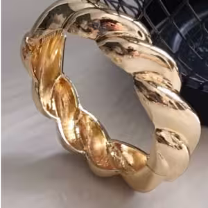 Gold Twisted Bangle Bracelet