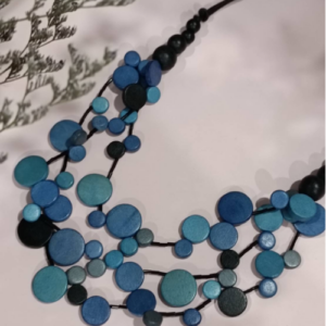 Green Ombre Disc Layer Necklace