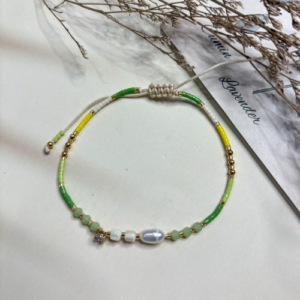 Light Green Pearl Beaded Bracelet