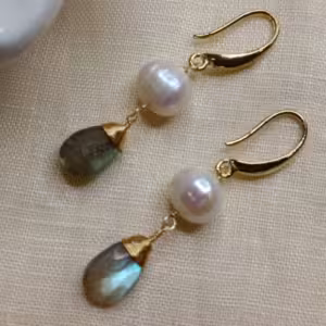 Pearl In Northern Lights Earrings