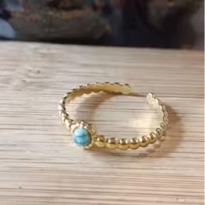 Azure Radiance Beaded Ring