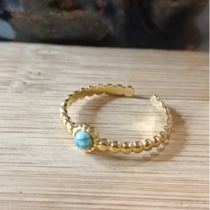 Azure Radiance Beaded Ring