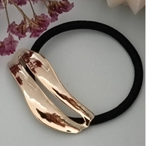 Gold Layered Oval Hair Tie