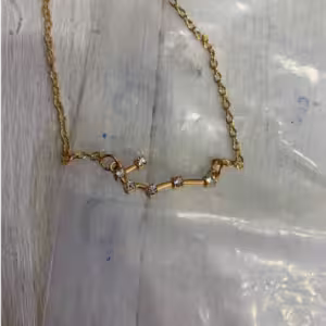 Gold Star Station Necklace