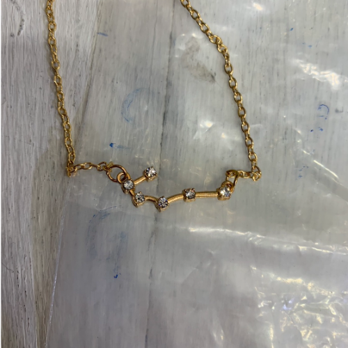 Gold Star Station Necklace