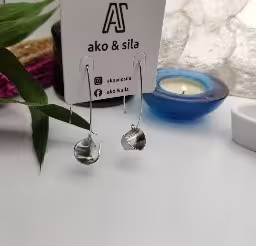 Silver Ribbed Ball Earrings