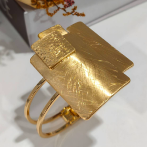 Gold Layered Plate Open Cuff Bracelet