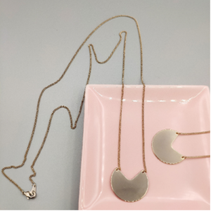 Rose Gold Crescent Necklace