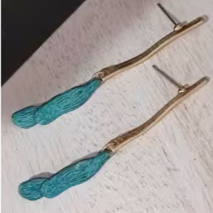Blue Spear Drop Earrings