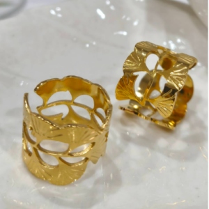 Gold Cutout Dome Ring