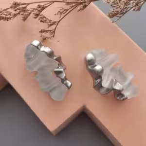Silver Spiral Threader Earrings