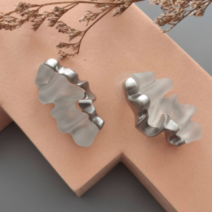 Silver Spiral Threader Earrings