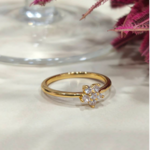 Clear Crystal Solitaire Ring